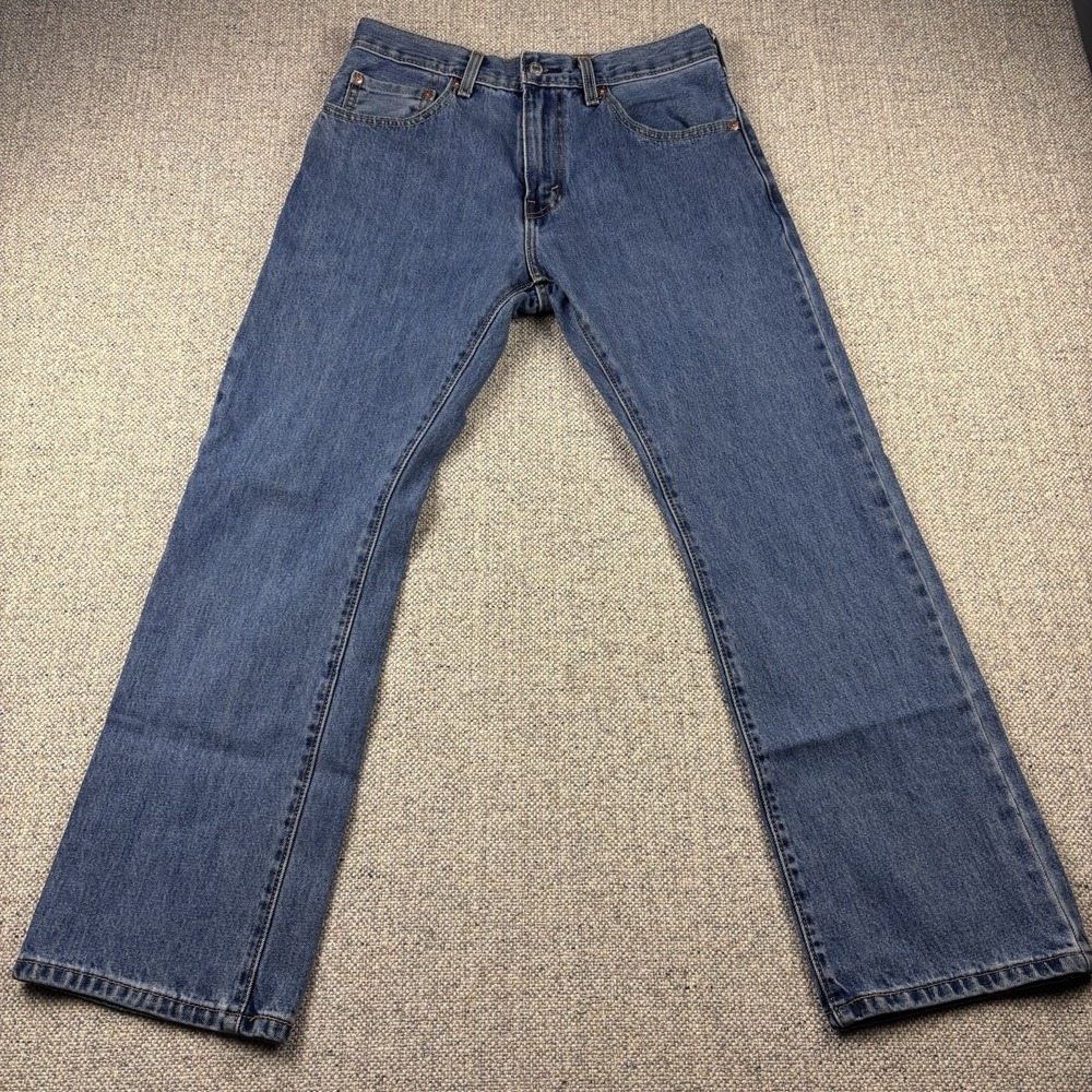 Levi's 517 Men's Slim Bootcut Jeans Blue Denim Orange/Red Tab 32x30
